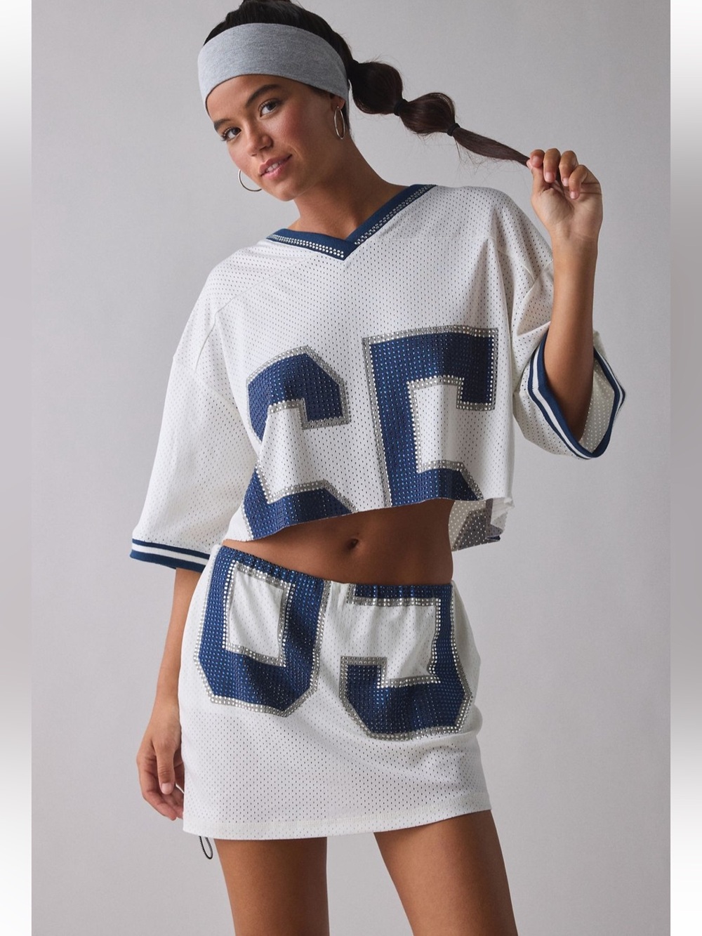 NEW Urban Outfitters Good Game Quarterback Cutie Jersey Skort 2-Piece Set L